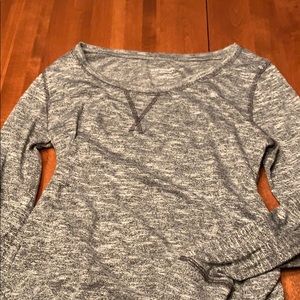 Grey long sleeve maternity top